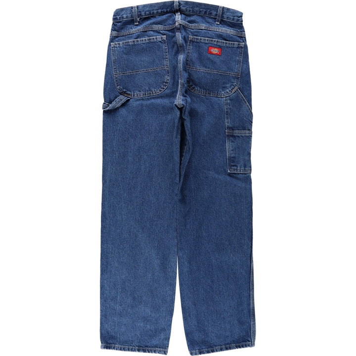 Dickies denim painter pants for men, equivalent to W33 cotton blue type Vintage Second Hand