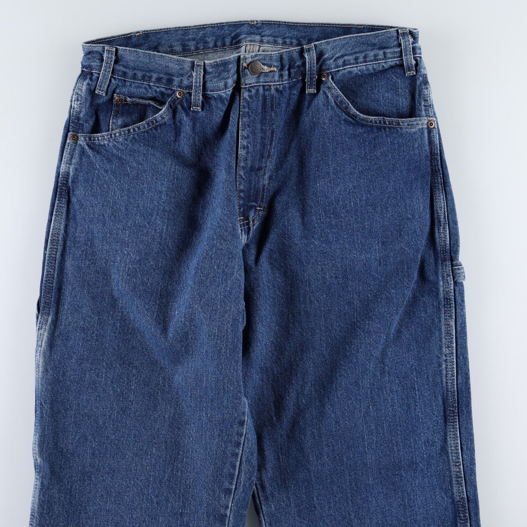 Dickies denim painter pants for men, equivalent to W33 cotton blue type Vintage Second Hand