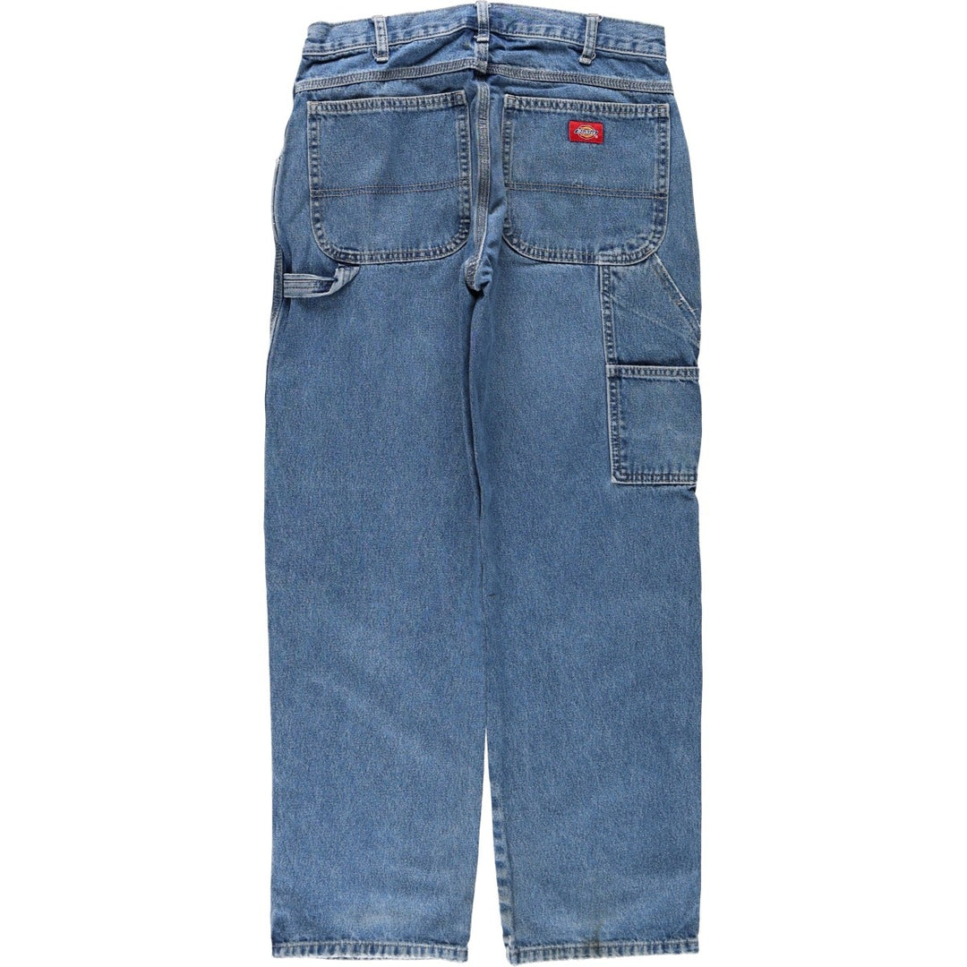 Dickies denim painter pants for men, equivalent to W32 cotton blue type Vintage Second Hand