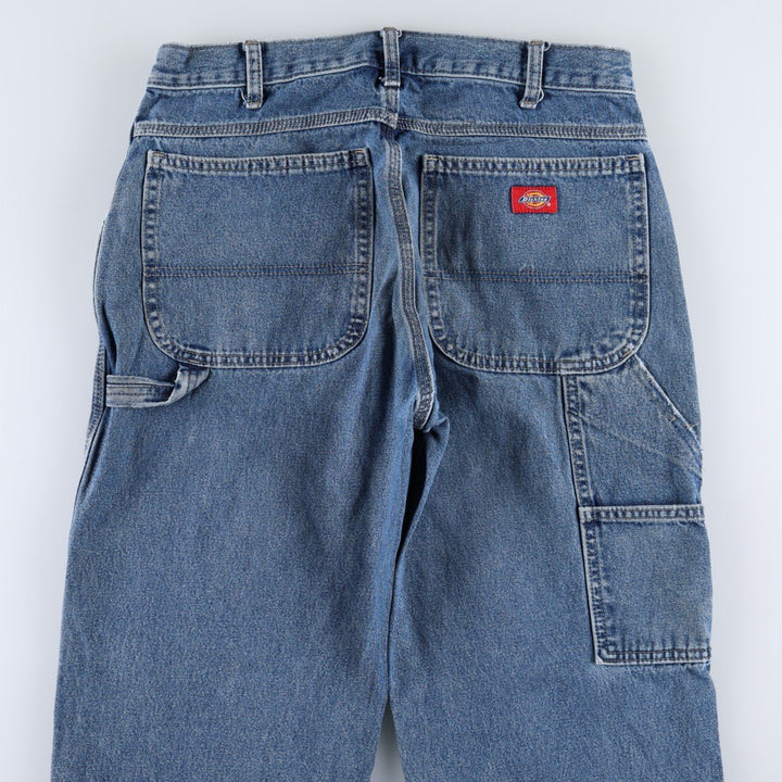 Dickies denim painter pants for men, equivalent to W32 cotton blue type Vintage Second Hand