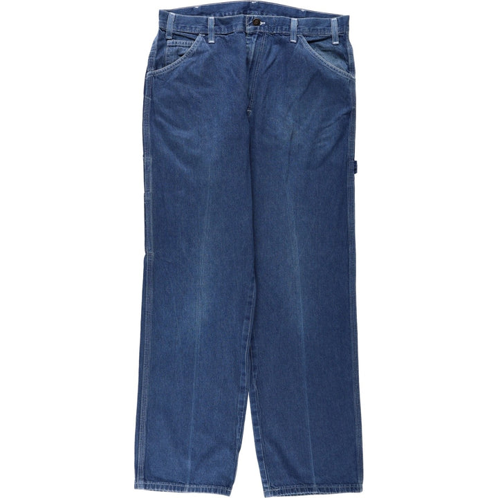 Dickies denim painter pants for men, equivalent to W34 cotton navy blue type Vintage Second Hand
