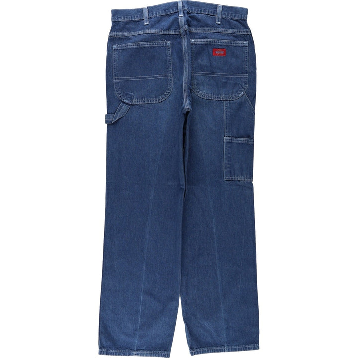 Dickies denim painter pants for men, equivalent to W34 cotton navy blue type Vintage Second Hand