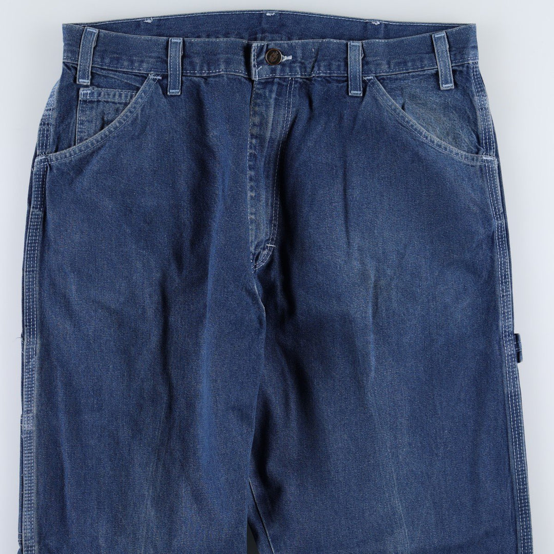 Dickies denim painter pants for men, equivalent to W34 cotton navy blue type Vintage Second Hand