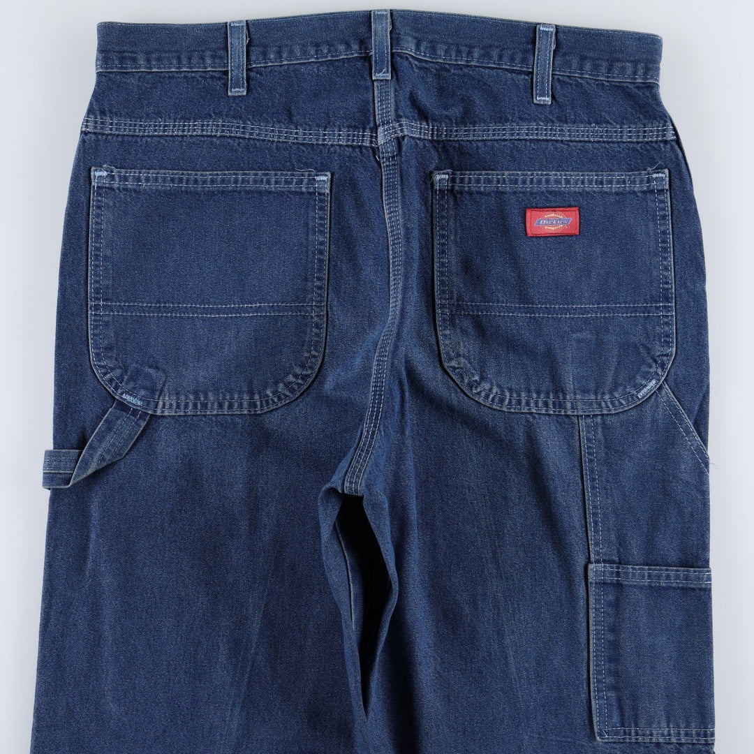 Dickies denim painter pants for men, equivalent to W34 cotton navy blue type Vintage Second Hand