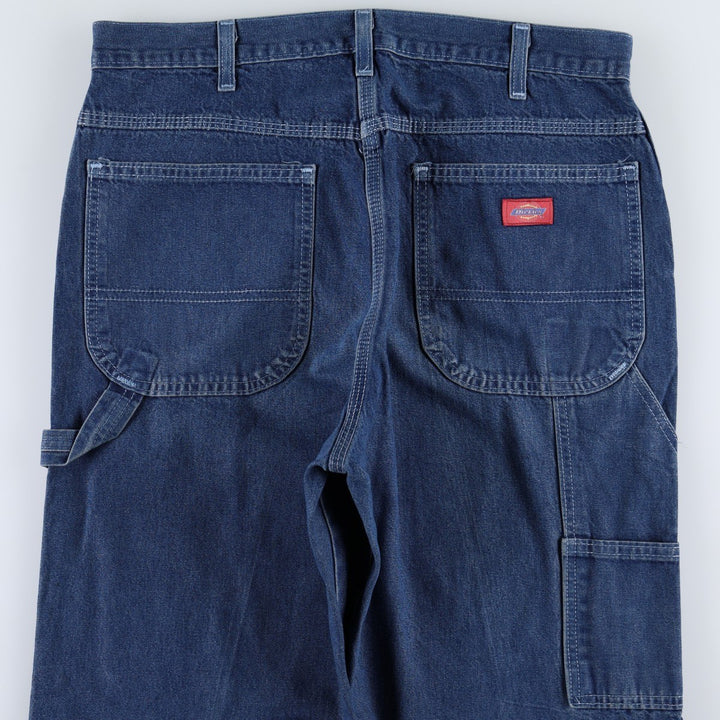 Dickies denim painter pants for men, equivalent to W34 cotton navy blue type Vintage Second Hand