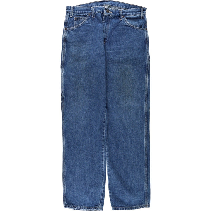 Dickies denim painter pants for men, equivalent to W35 cotton blue type Vintage Second Hand