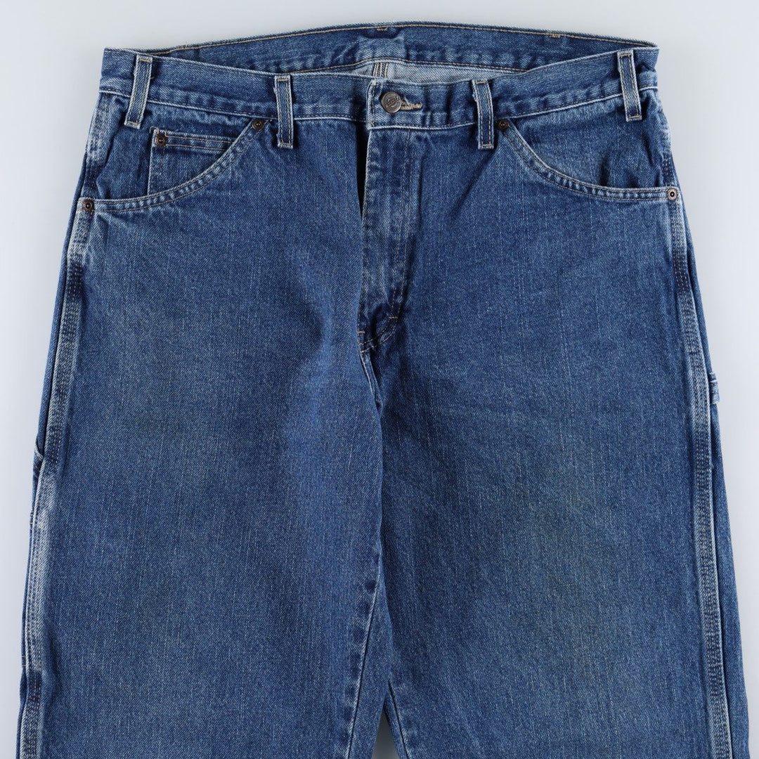 Dickies denim painter pants for men, equivalent to W35 cotton blue type Vintage Second Hand