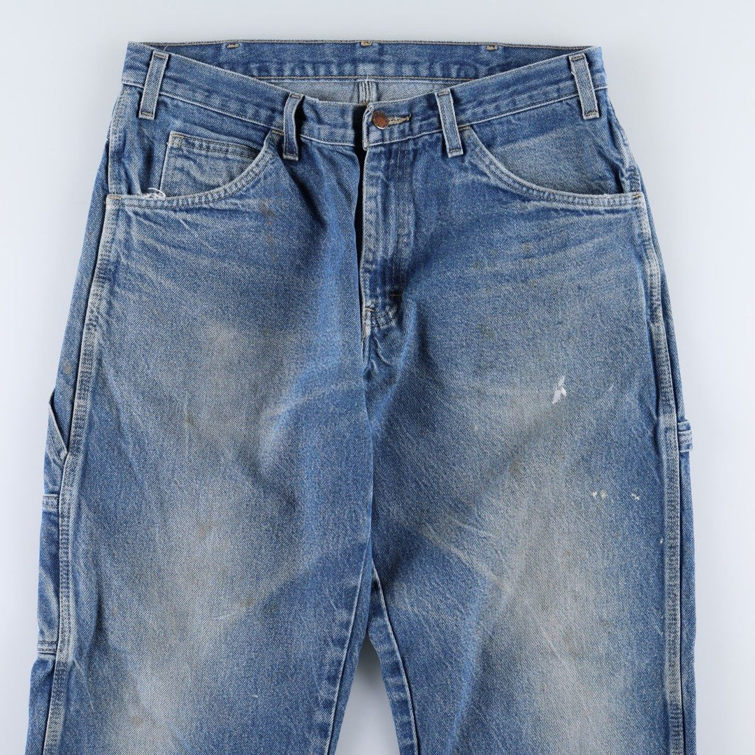 Dickies denim painter pants for men, equivalent to W33 cotton blue type Vintage Second Hand