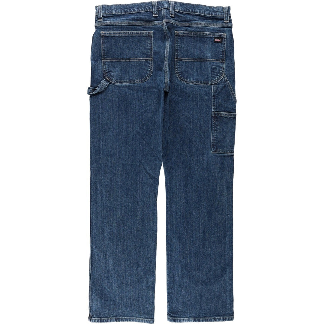 Dickies denim painter pants for men, equivalent to W37 cotton navy blue type Vintage Second Hand
