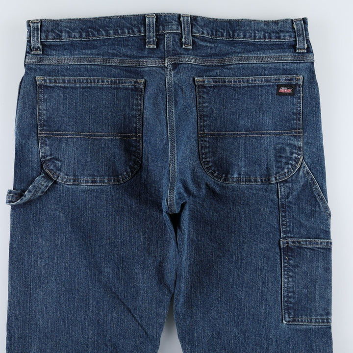 Dickies denim painter pants for men, equivalent to W37 cotton navy blue type Vintage Second Hand