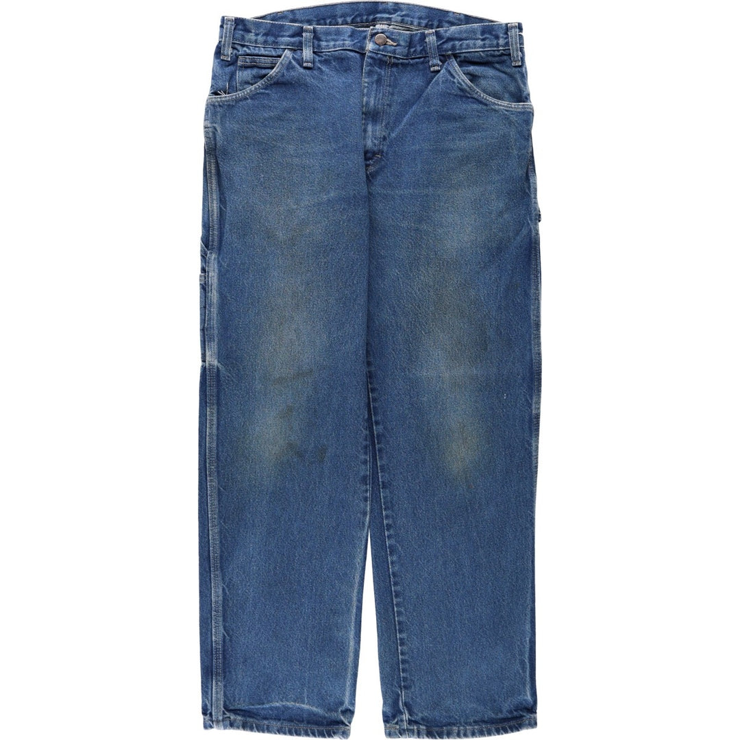 Dickies denim painter pants for men, equivalent to W35 cotton blue type Vintage Second Hand
