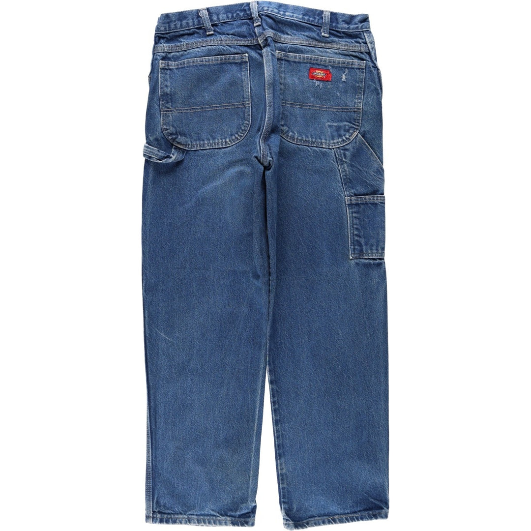 Dickies denim painter pants for men, equivalent to W35 cotton blue type Vintage Second Hand