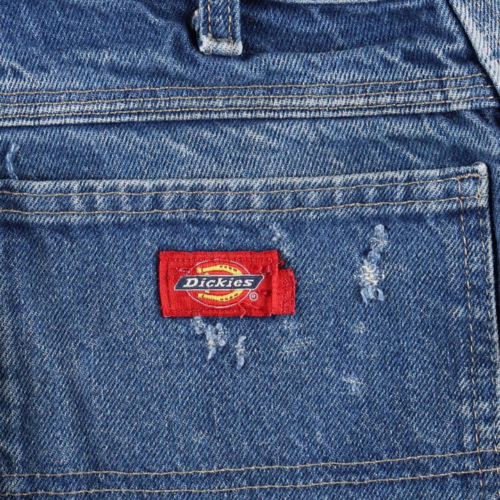 Dickies denim painter pants for men, equivalent to W35 cotton blue type Vintage Second Hand