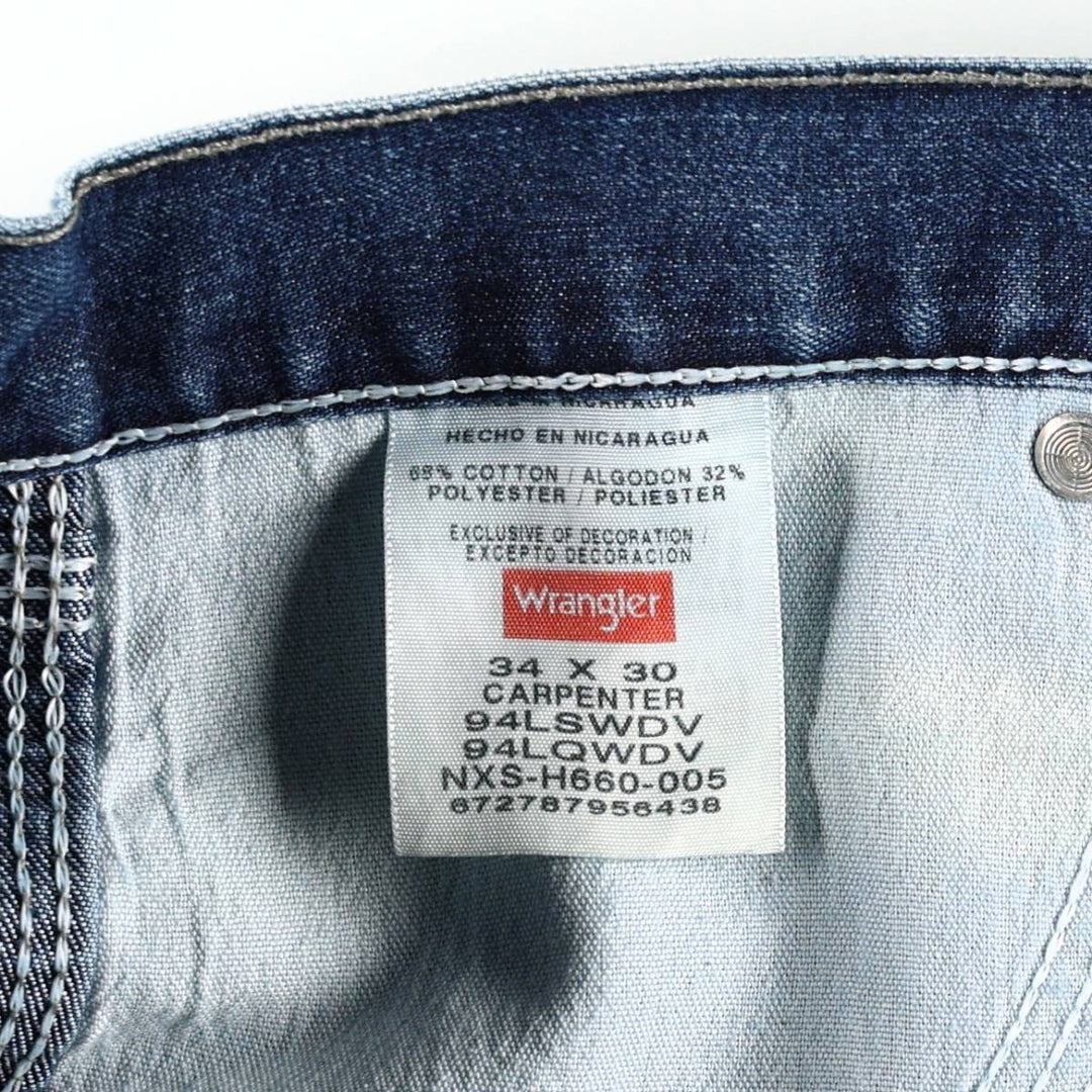 Wrangler Denim Painter Pants for Men, W35 cotton blue type Vintage Second Hand