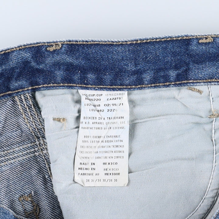 Dickies denim painter pants for men, equivalent to W34 cotton blue type Vintage Second Hand
