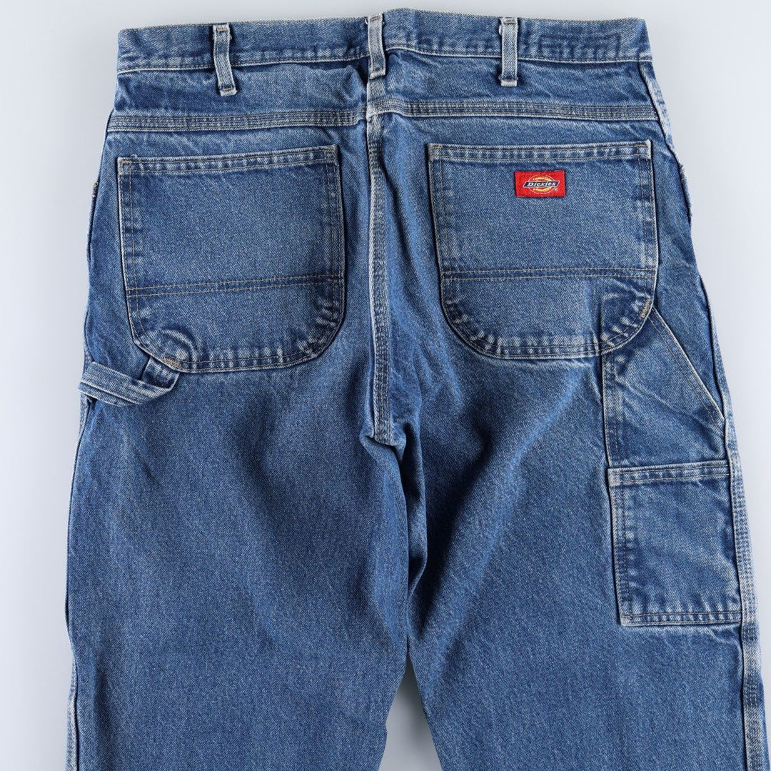 Dickies denim painter pants for men, equivalent to W34 cotton blue type Vintage Second Hand
