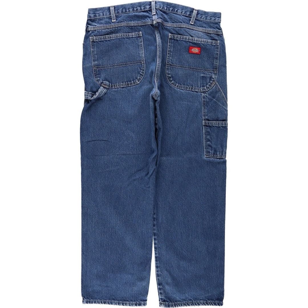 Dickies denim painter pants for men, equivalent to W37 unclear blue type Vintage Second Hand