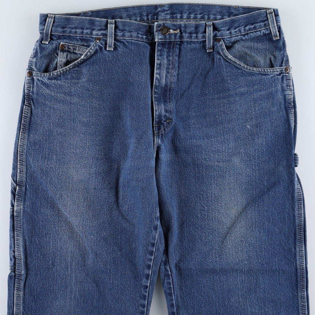 Dickies denim painter pants for men, equivalent to W37 unclear blue type Vintage Second Hand
