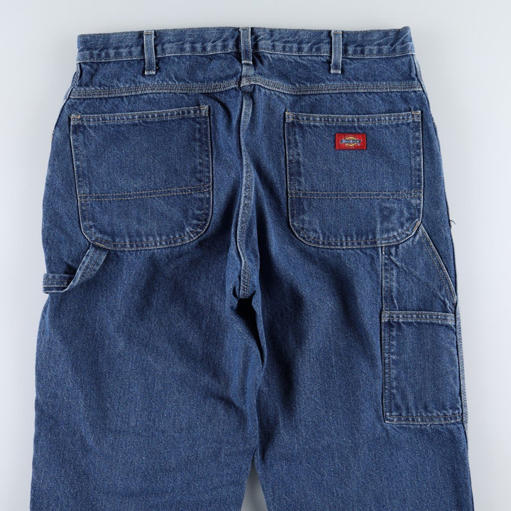 Dickies denim painter pants for men, equivalent to W35 cotton blue type Vintage Second Hand