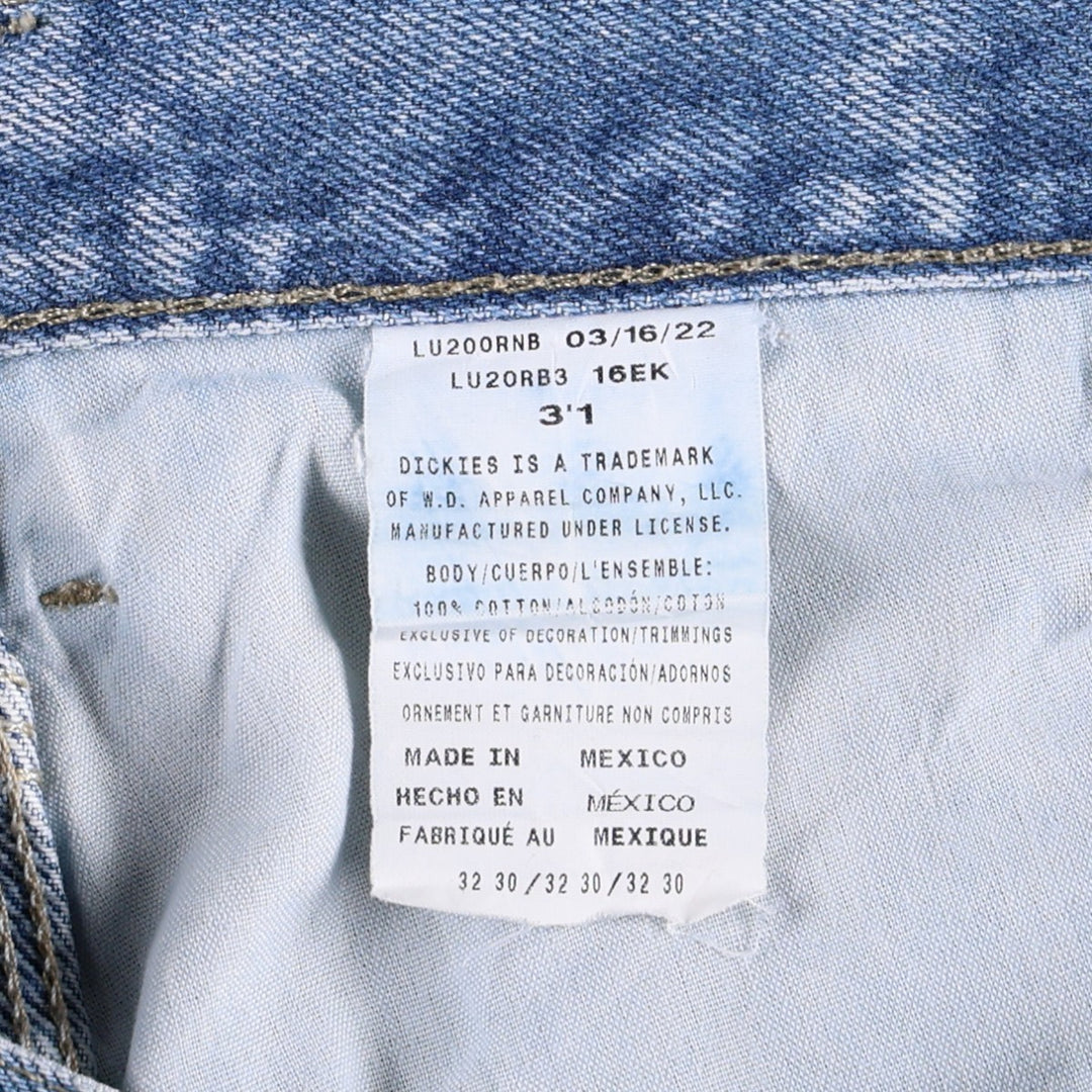 Dickies denim painter pants for men, equivalent to W33 cotton blue type Vintage Second Hand