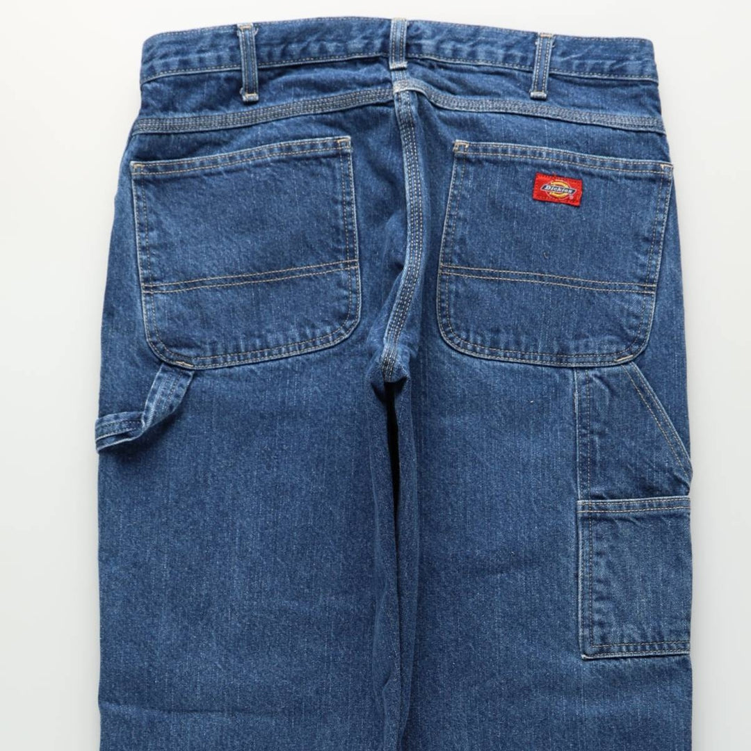 Dickies denim painter pants for men, equivalent to W34 cotton blue type Vintage Second Hand