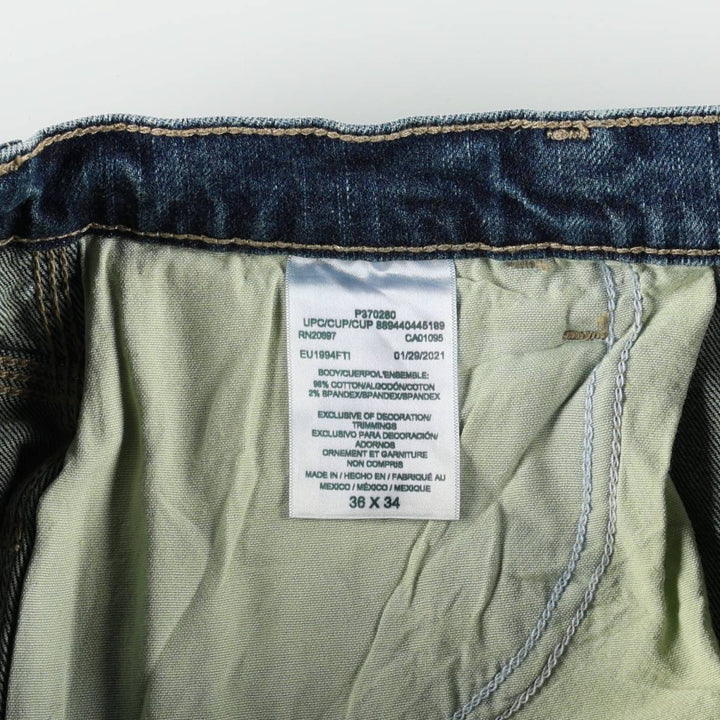 Dickies denim painter pants for men, equivalent to W37 cotton blue type Vintage Second Hand