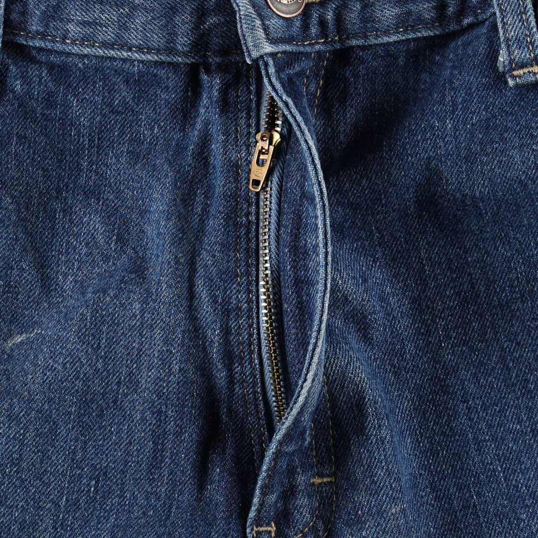 Dickies Painted Double Knee Denim Work Pants, Men's Size W34 (approx.) cotton blue type Vintage Second Hand