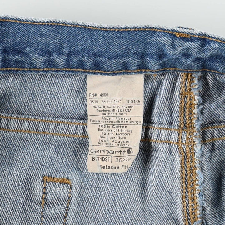 Carhartt Relaxed Fit Denim Painter Pants, Men's W35 (approx.) cotton blue type Vintage Second Hand