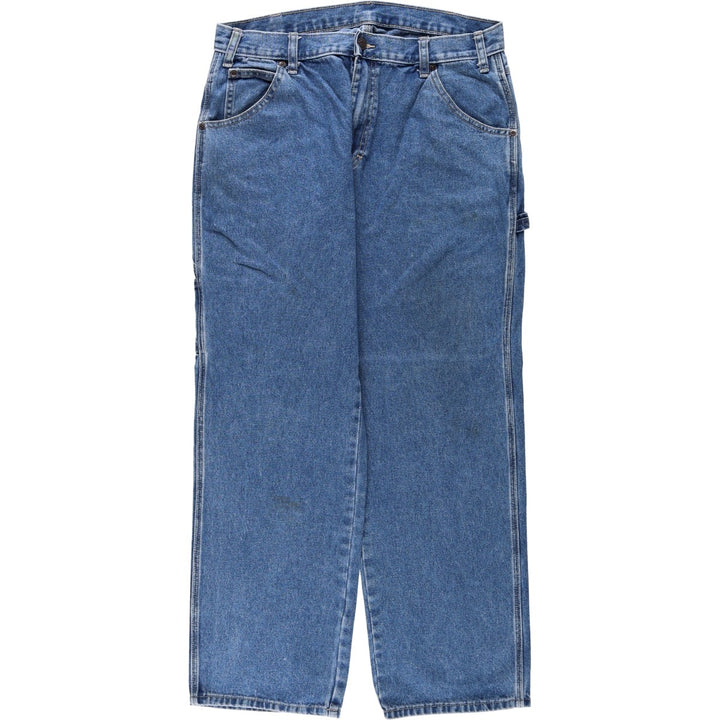 Dickies denim painter pants for men, equivalent to W34 cotton blue type Vintage Second Hand