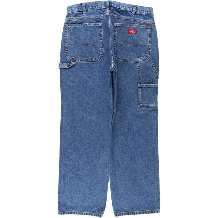 Dickies denim painter pants for men, equivalent to W34 cotton blue type Vintage Second Hand
