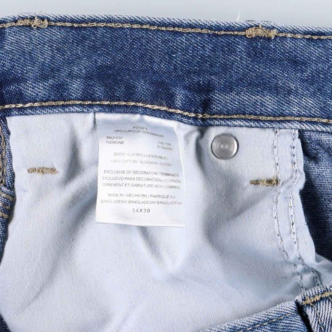 Dickies denim painter pants for men, equivalent to W34 cotton blue type Vintage Second Hand