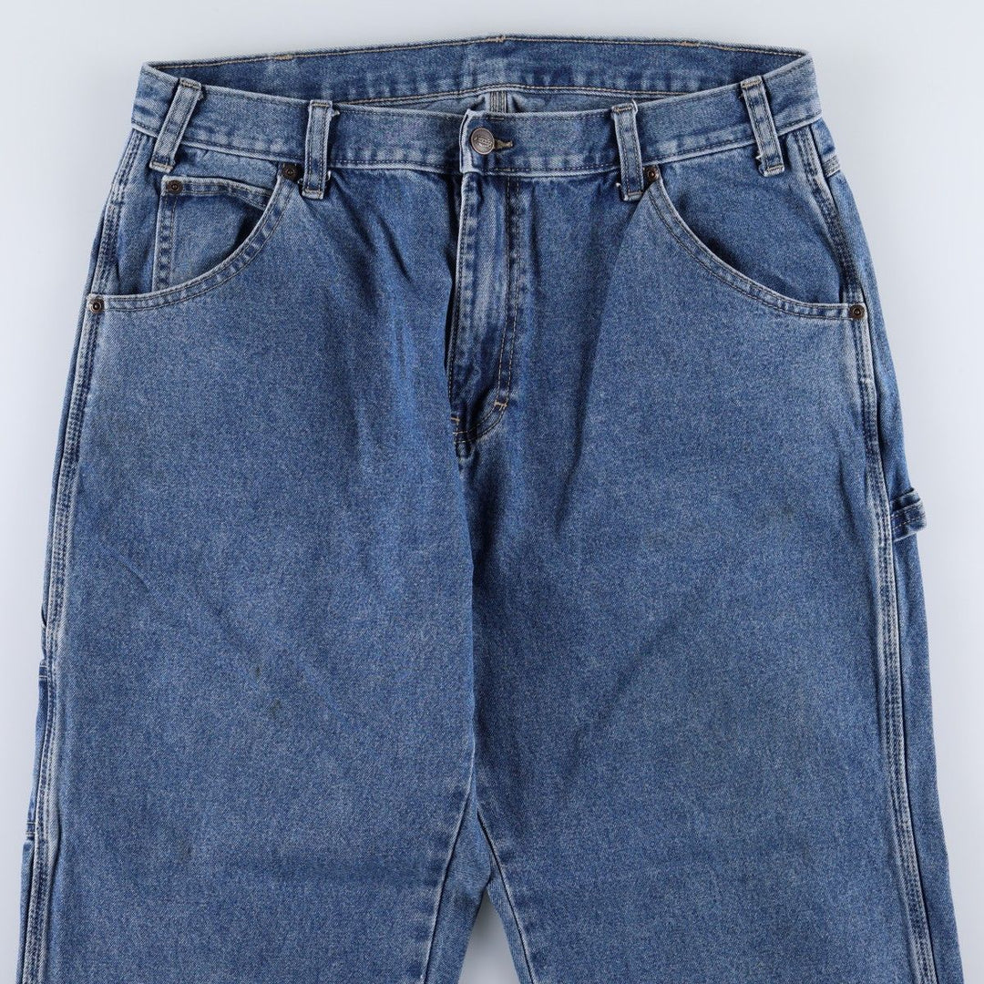 Dickies denim painter pants for men, equivalent to W34 cotton blue type Vintage Second Hand