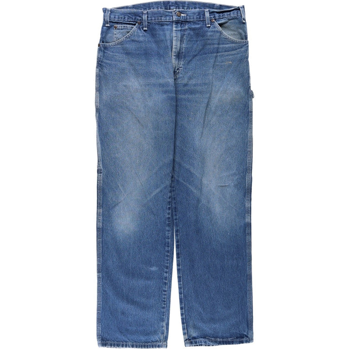Dickies denim painter pants for men, equivalent to W37 cotton blue type Vintage Second Hand