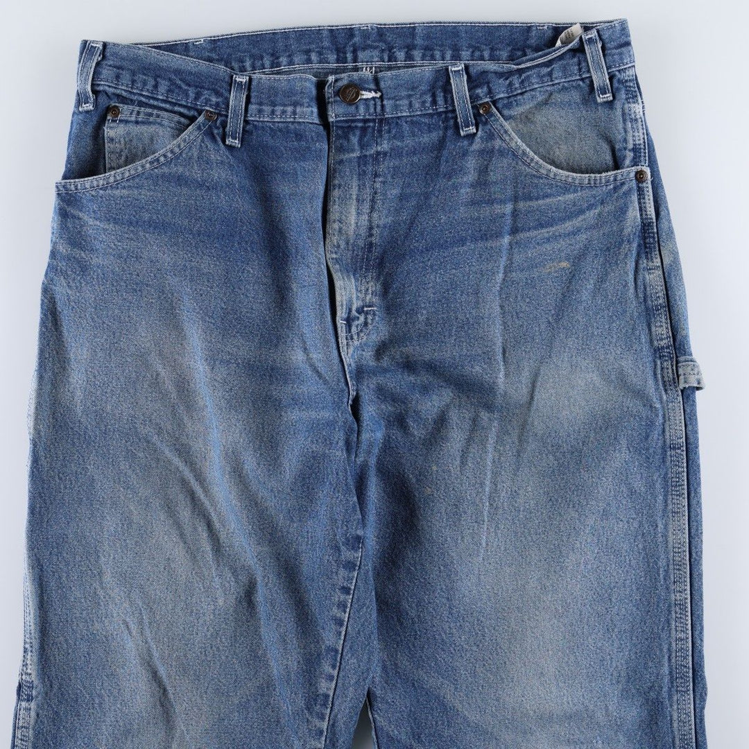 Dickies denim painter pants for men, equivalent to W37 cotton blue type Vintage Second Hand