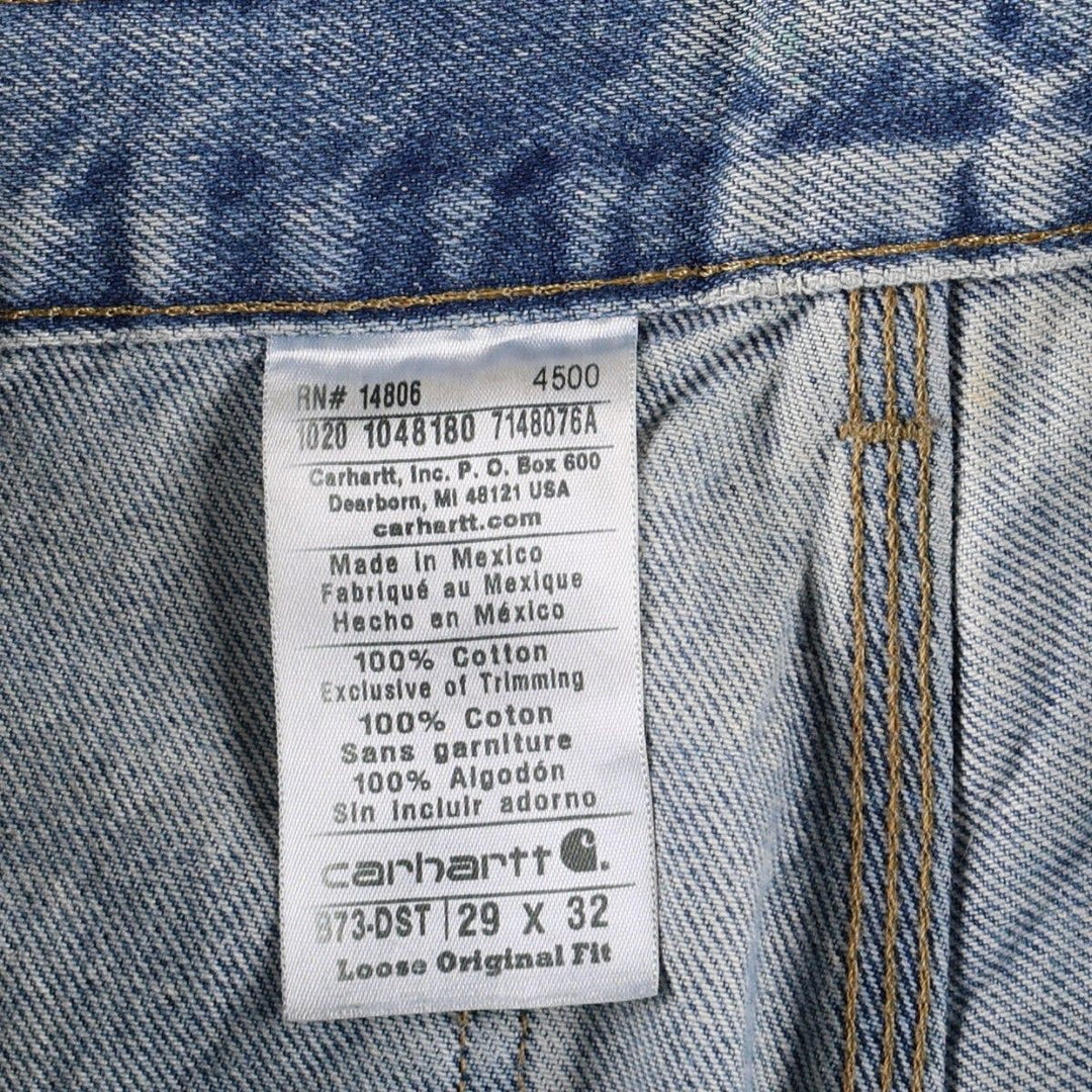 Carhartt Loose Original Fit Double Knee Denim Painter Pants, Men's W29 (approx.) cotton blue type Vintage Second Hand