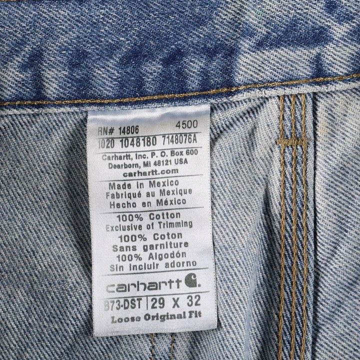 Carhartt Loose Original Fit Double Knee Denim Painter Pants, Men's W29 (approx.) cotton blue type Vintage Second Hand