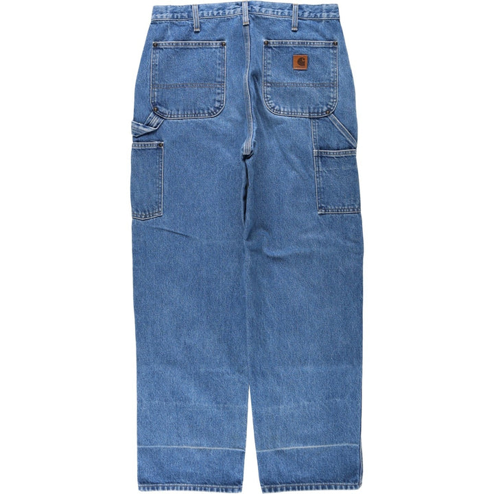 Carhartt Original Dungaree Fit Double Knee Denim Painter Pants, Men's W34 (approx.) cotton blue type Vintage Second Hand