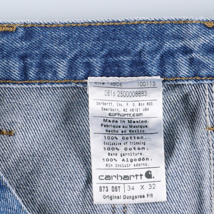 Carhartt Original Dungaree Fit Double Knee Denim Painter Pants, Men's W34 (approx.) cotton blue type Vintage Second Hand