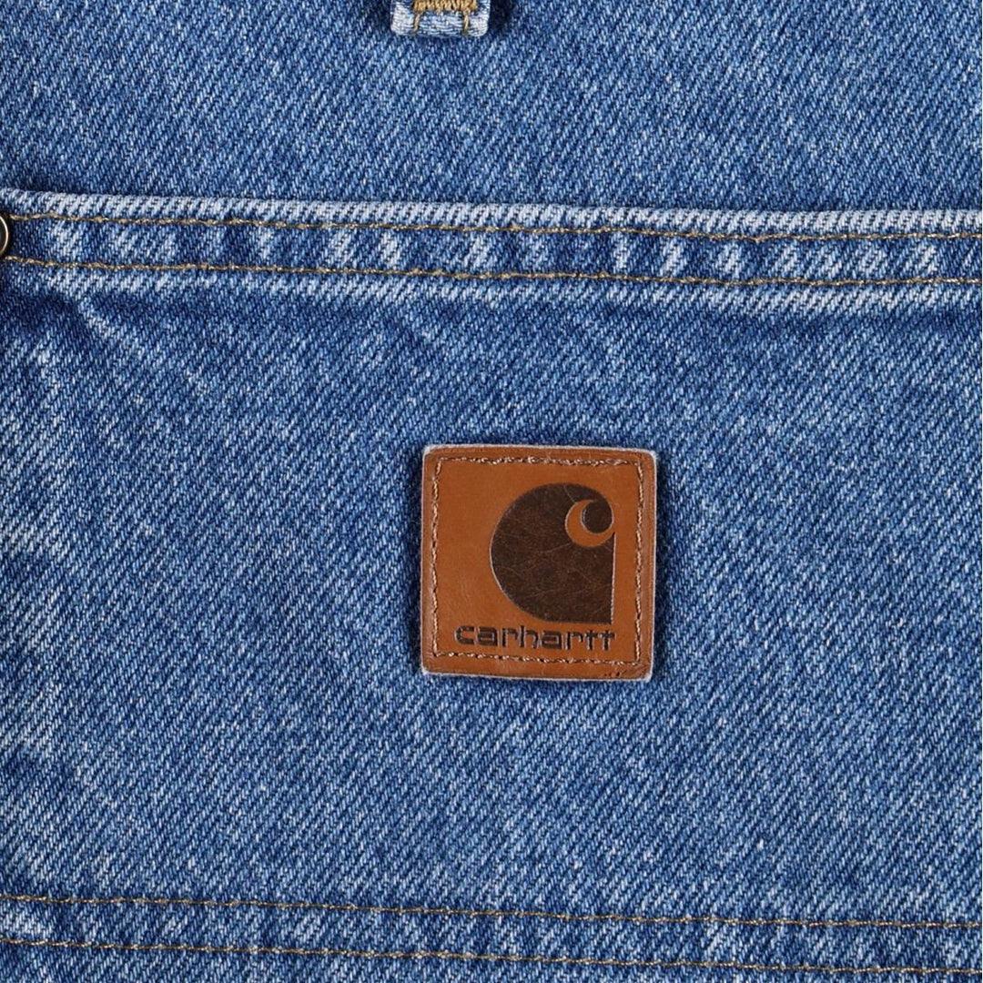 Carhartt Original Dungaree Fit Double Knee Denim Painter Pants, Men's W34 (approx.) cotton blue type Vintage Second Hand