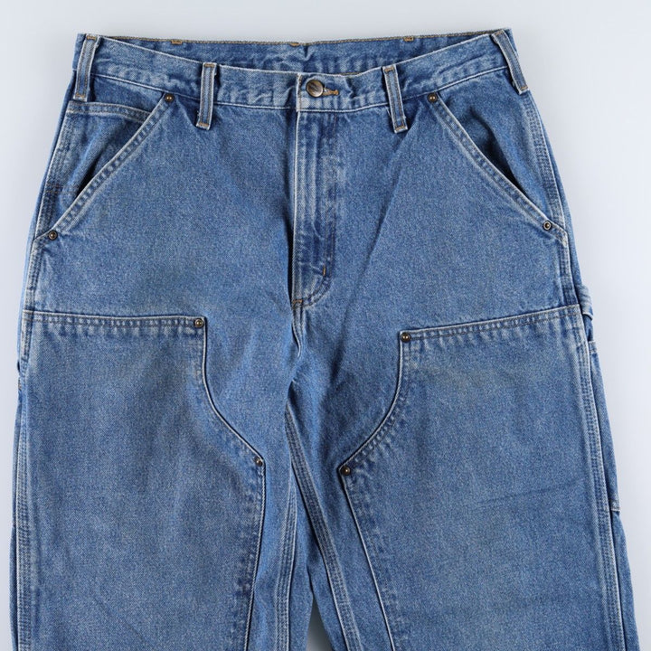 Carhartt Original Dungaree Fit Double Knee Denim Painter Pants, Men's W34 (approx.) cotton blue type Vintage Second Hand