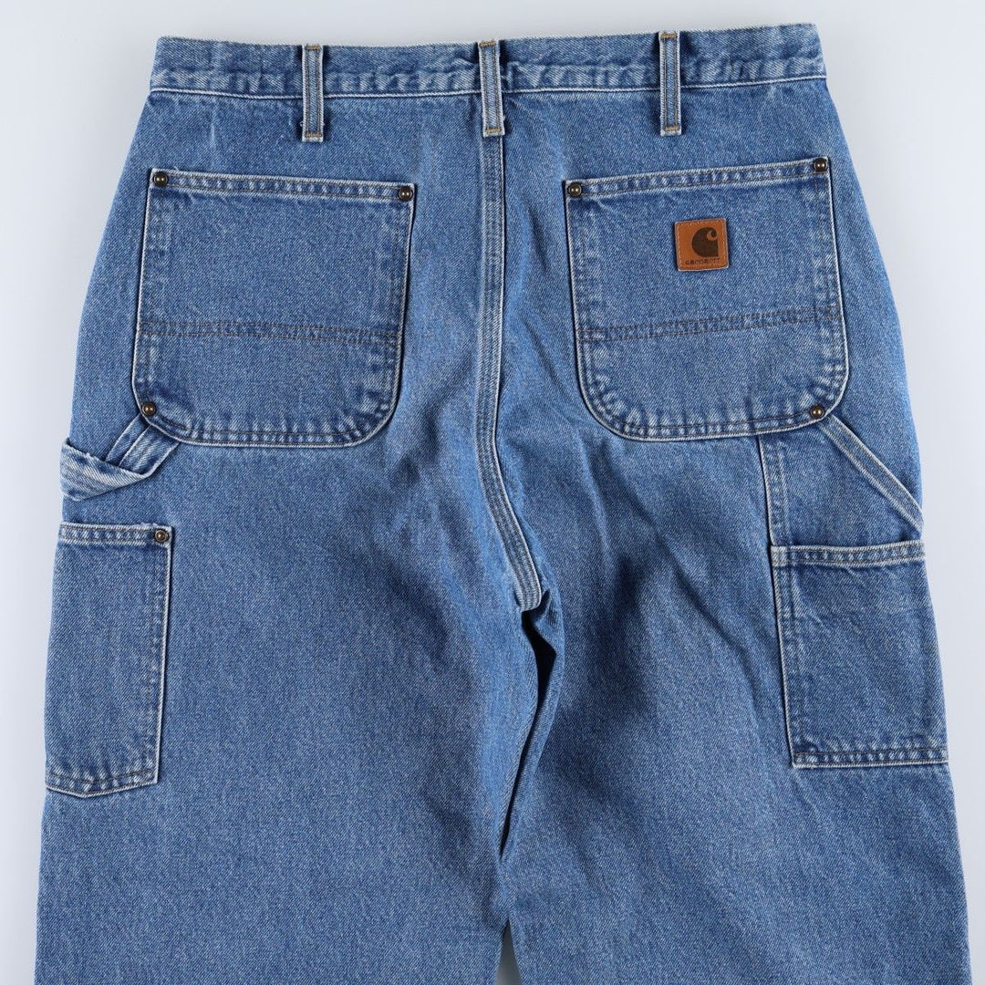 Carhartt Original Dungaree Fit Double Knee Denim Painter Pants, Men's W34 (approx.) cotton blue type Vintage Second Hand