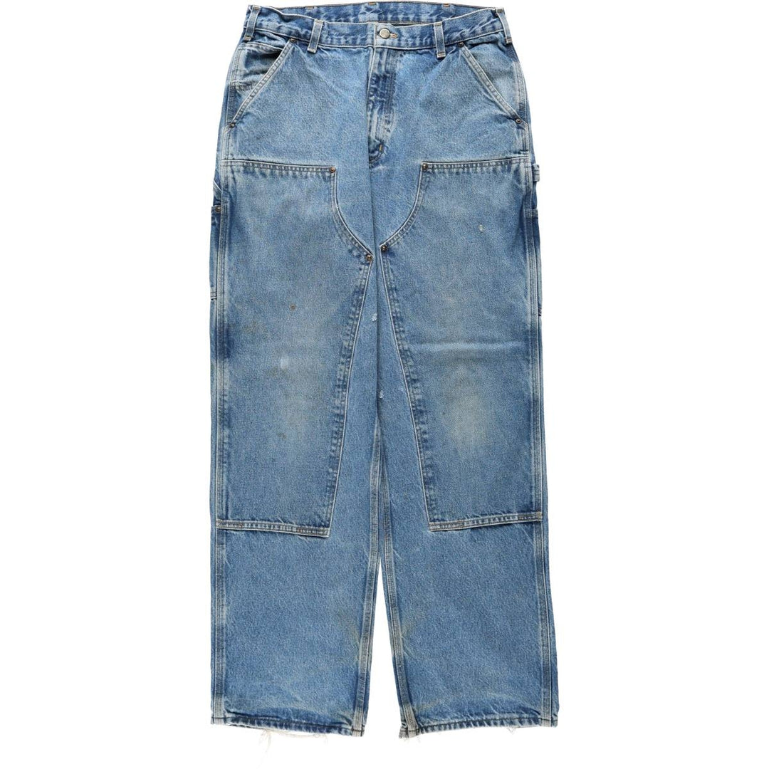Carhartt Loose Original Fit Double Knee Denim Painter Pants, Men's Size W34 (approx.) cotton blue type Vintage Second Hand