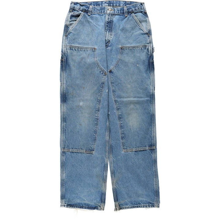 Carhartt Loose Original Fit Double Knee Denim Painter Pants, Men's Size W34 (approx.) cotton blue type Vintage Second Hand