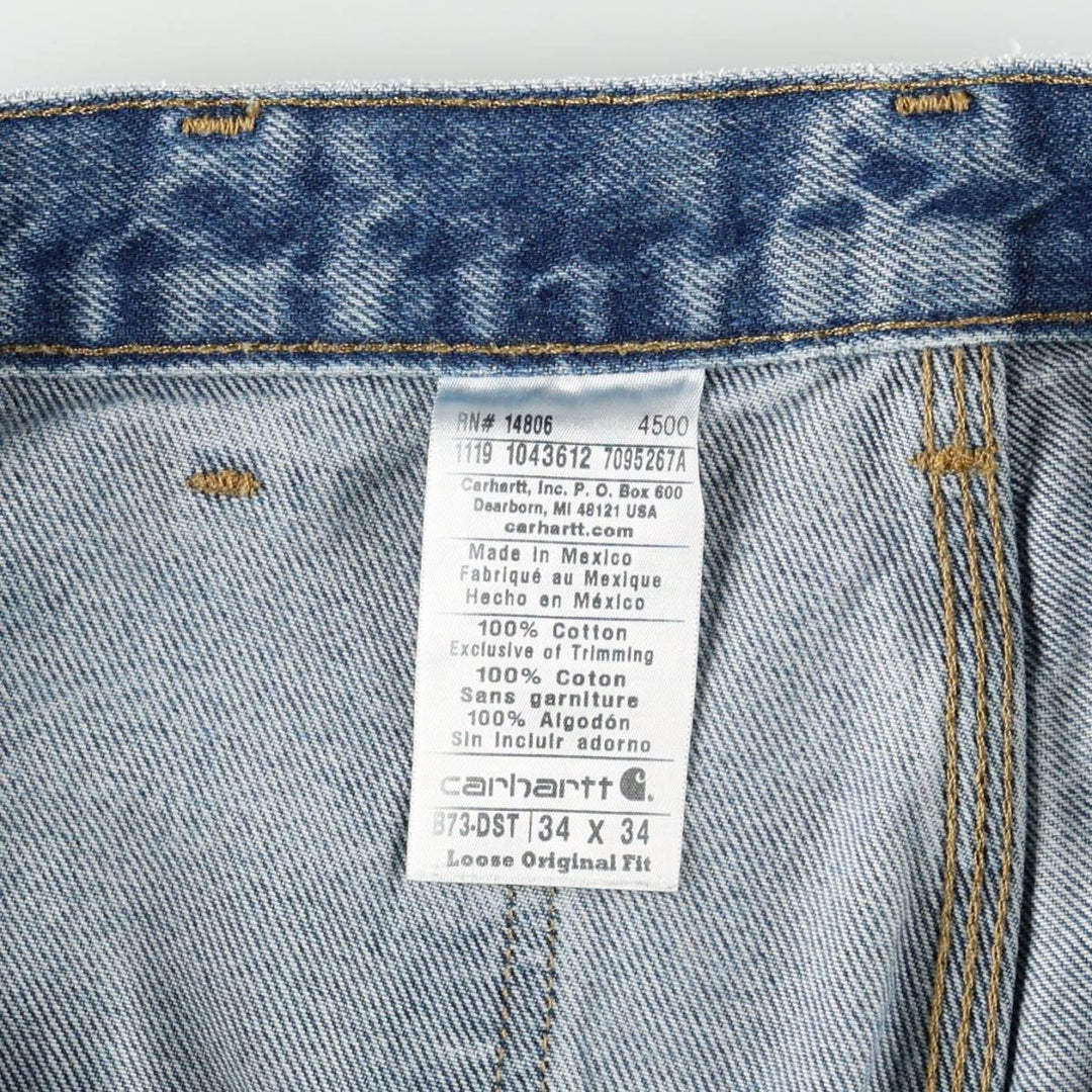Carhartt Loose Original Fit Double Knee Denim Painter Pants, Men's Size W34 (approx.) cotton blue type Vintage Second Hand