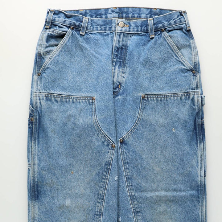 Carhartt Loose Original Fit Double Knee Denim Painter Pants, Men's Size W34 (approx.) cotton blue type Vintage Second Hand
