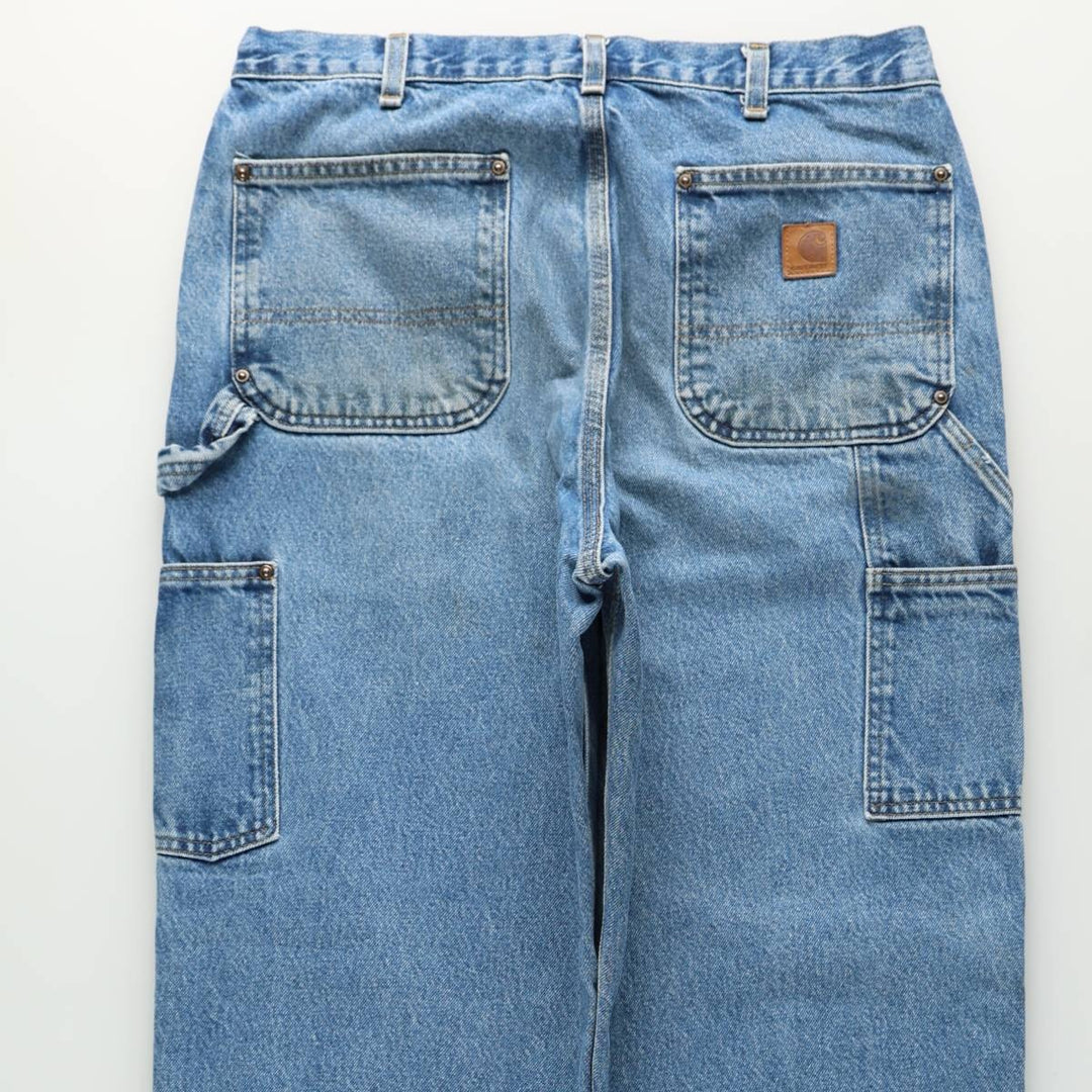 Carhartt Loose Original Fit Double Knee Denim Painter Pants, Men's Size W34 (approx.) cotton blue type Vintage Second Hand