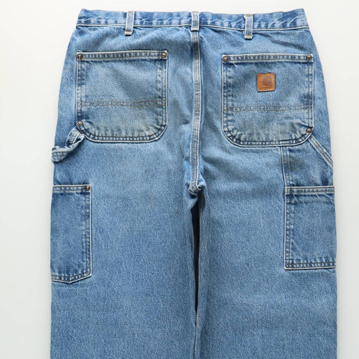 Carhartt Loose Original Fit Double Knee Denim Painter Pants, Men's Size W34 (approx.) cotton blue type Vintage Second Hand