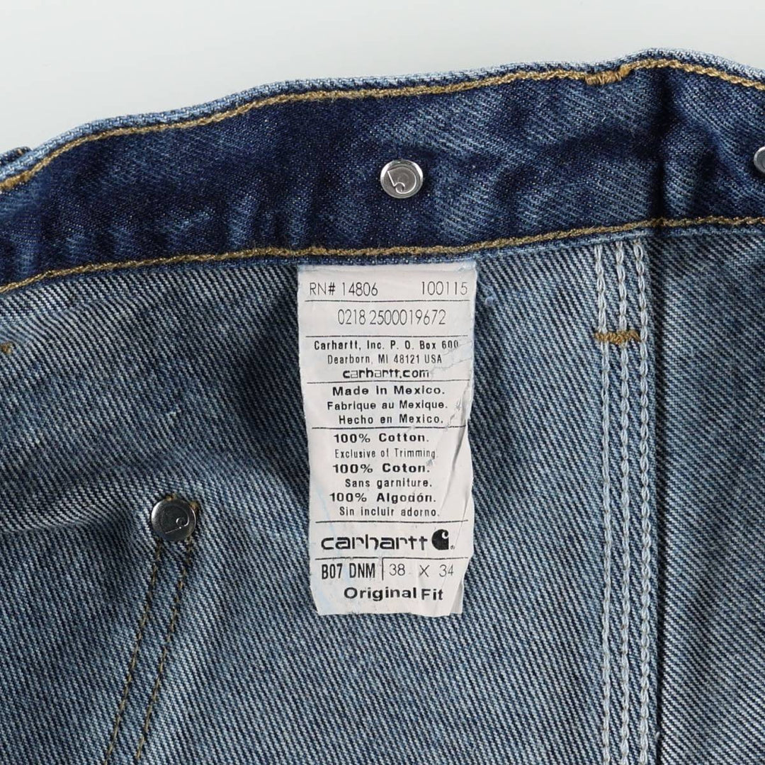 Carhartt ORIGINAL FIT Double Knee Denim Painter Pants, Men's W39 (approx.) cotton blue type Vintage Second Hand