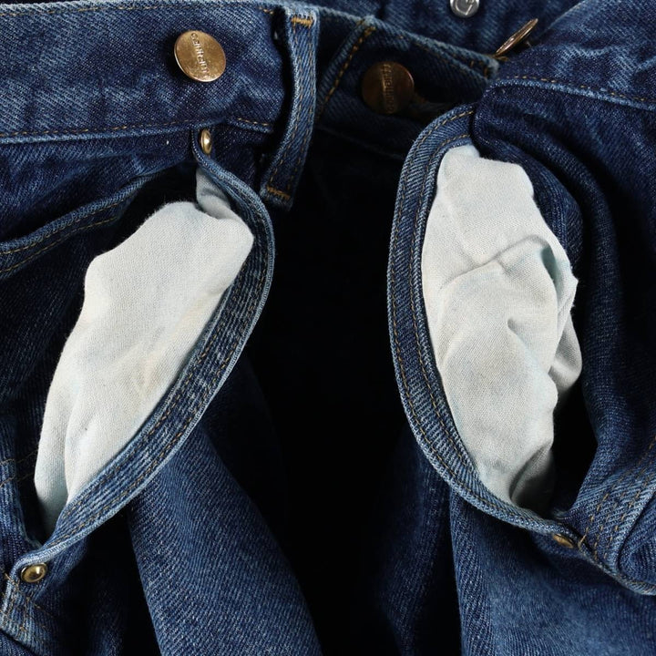 Carhartt ORIGINAL FIT Double Knee Denim Painter Pants, Men's W39 (approx.) cotton blue type Vintage Second Hand