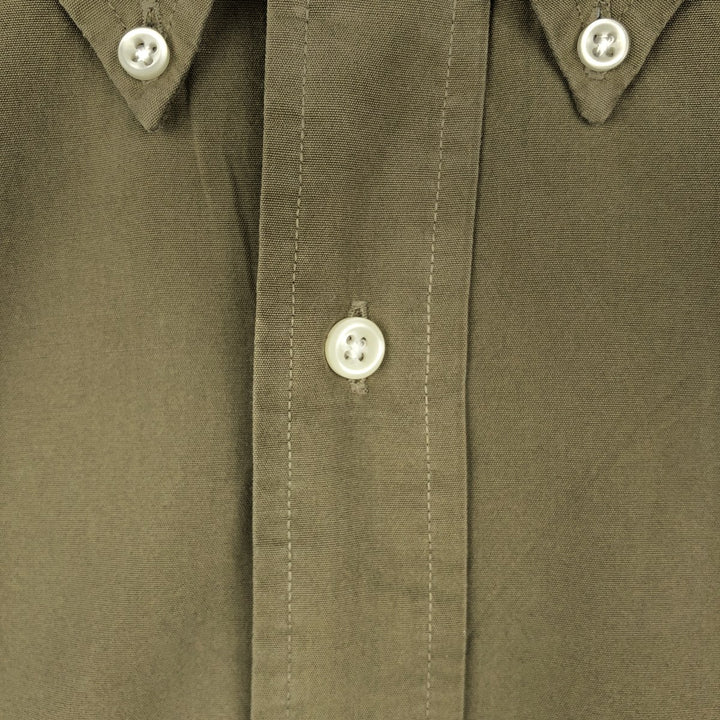 Ralph Lauren Classic Fit Long Sleeve Button Down Shirt Men's M cotton Khaki type Vintage Second Hand